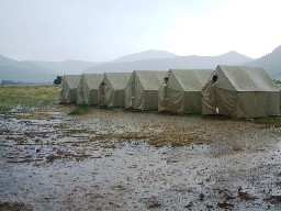 Rain in basecamp